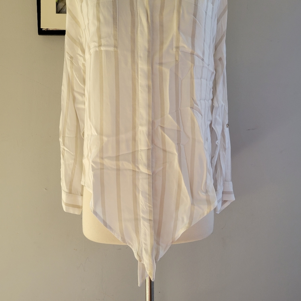 Anthropologie Maeve Sandbridge Button Down Tie‎ Front Top XS - Picture 9 of 16